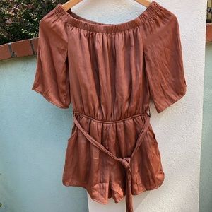 Honey Punch Off the Shoulder Romper